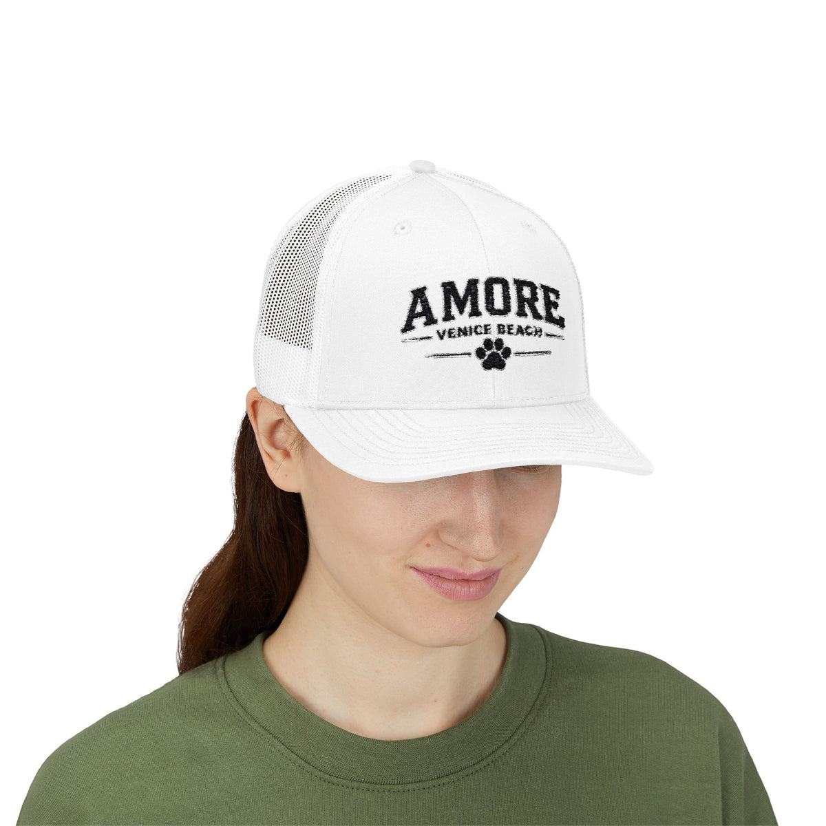 Adult Amore Venice Beach Graphic Trucker Cap | Embroidered Snapback