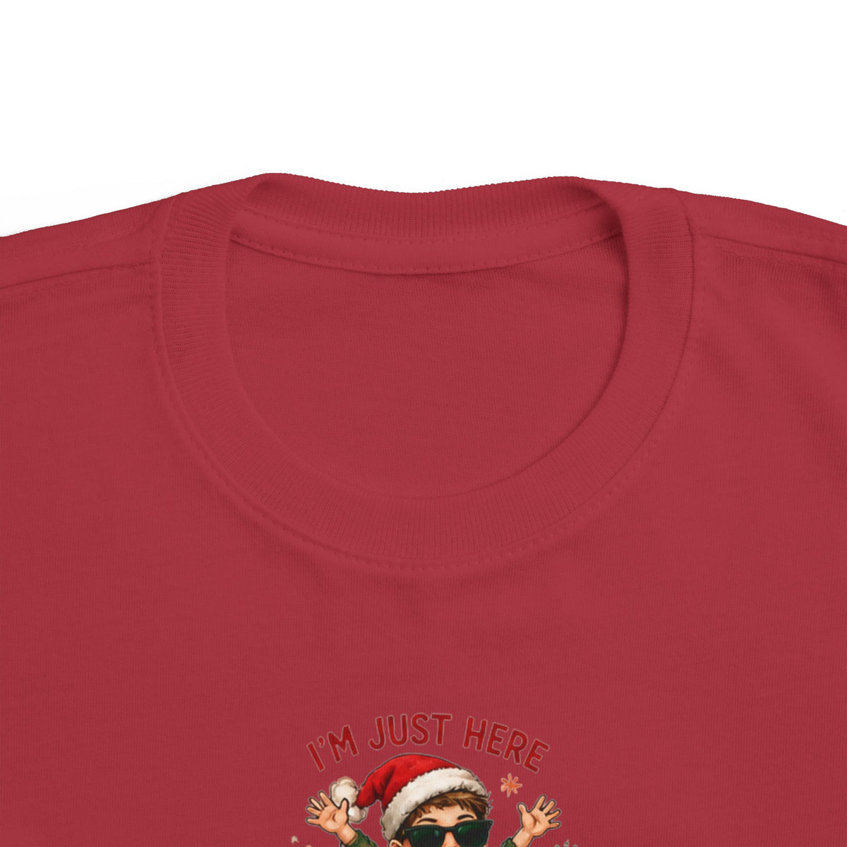 Toddler Christmas Tee “I’m Just Here for the Presents”