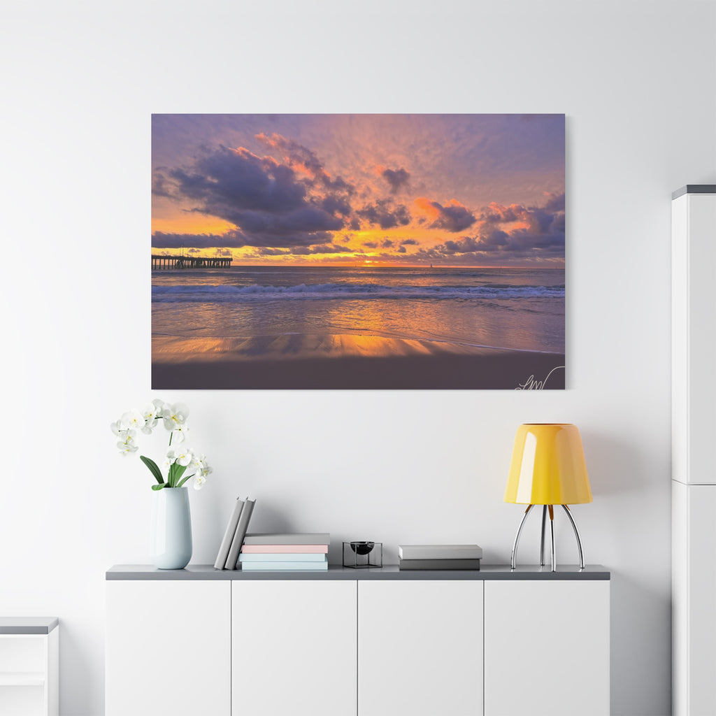 Sunset Beach Canvas Print - Matte Stretched Wall Art