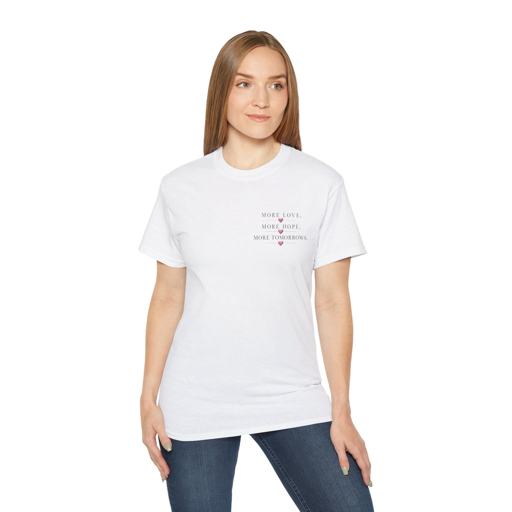Team Amore Tee — "More Love, More Hope, More Tomorrow" Breast Cancer Awareness Shirt