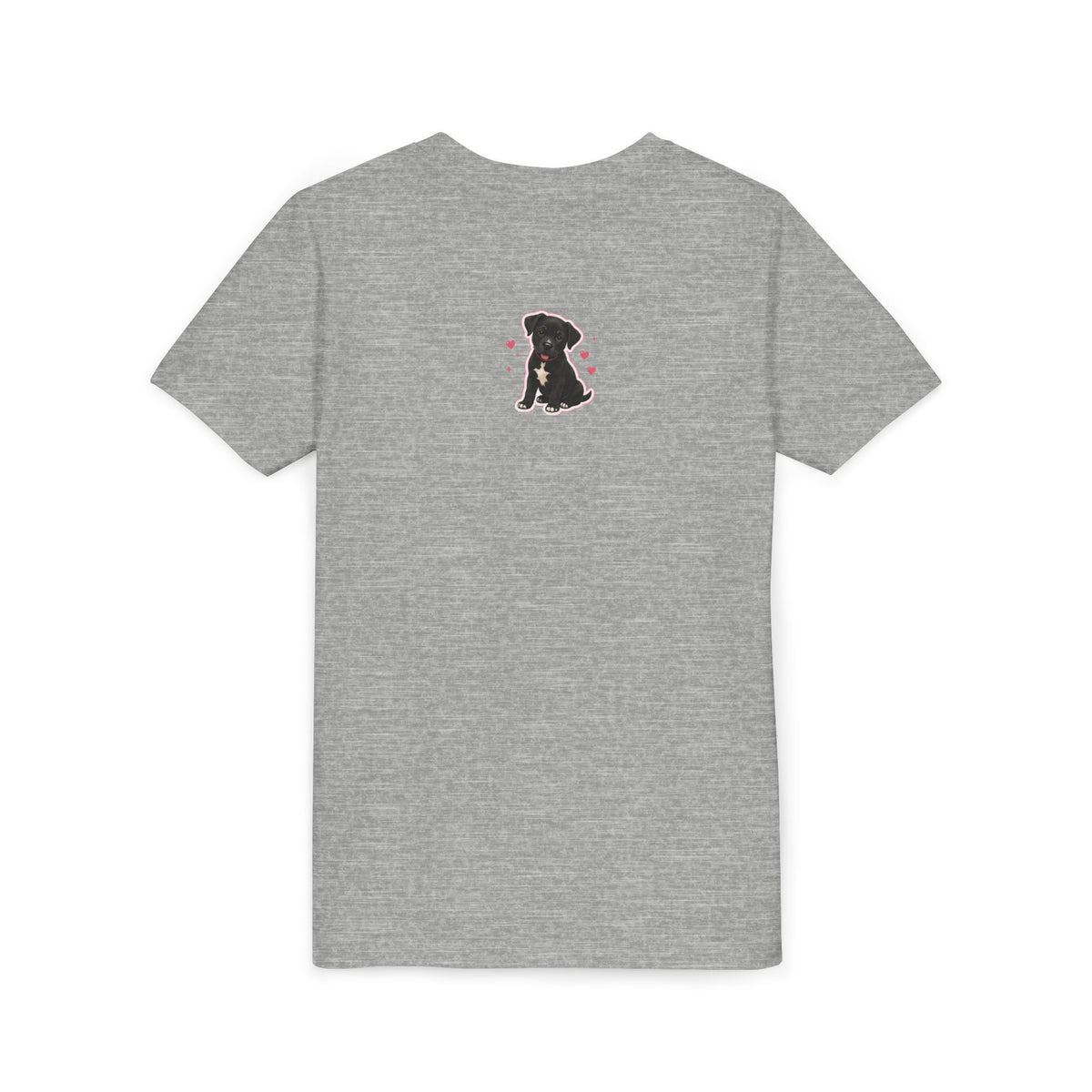 Youth Colorful "Team Amore" with Heart & Puppy Graphic T-Shirt