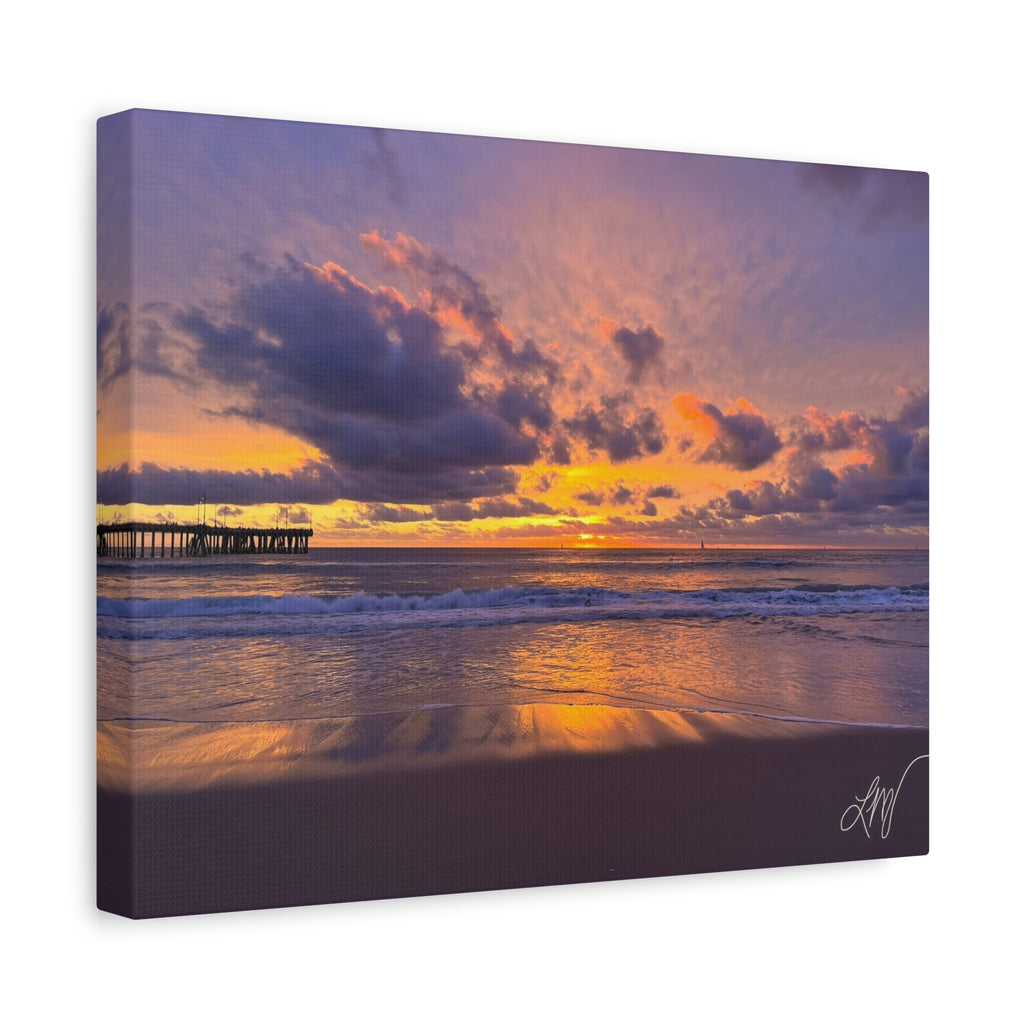 Sunset Beach Canvas Print - Matte Stretched Wall Art