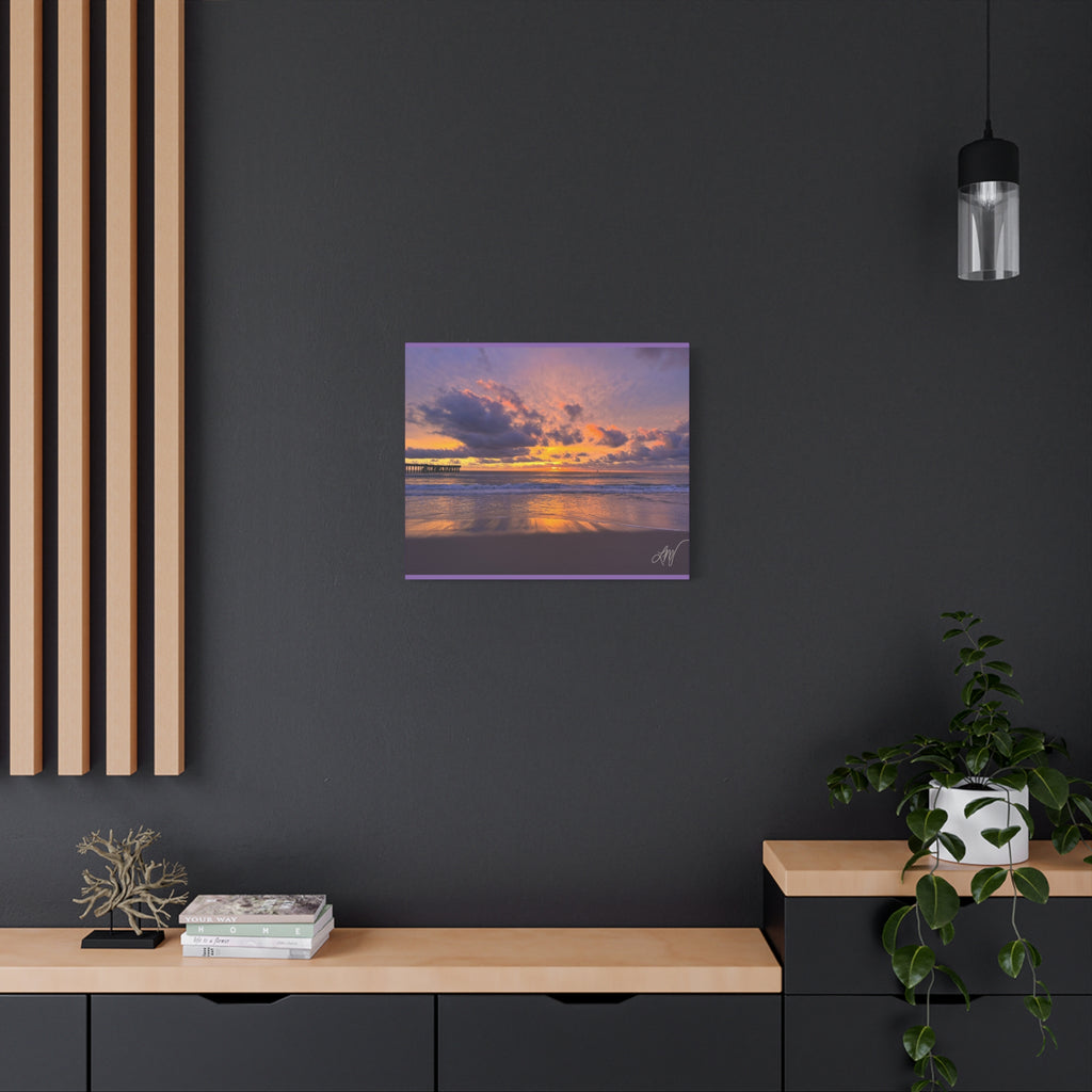 Sunset Beach Canvas Print - Matte Stretched Wall Art