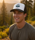 Unisex Adult Adventure Club Trucker Cap – Hiking Mountains Patch Hat