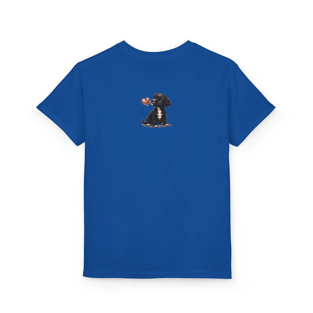 Kids Watermelon Slice T-Shirt with Amore Puppy Back Graphic