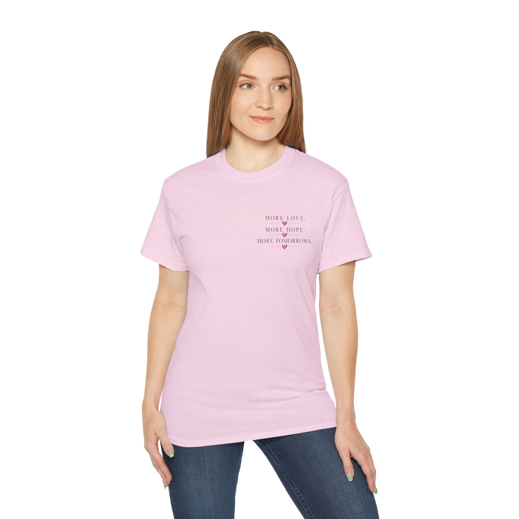 Team Amore Tee — "More Love, More Hope, More Tomorrow" Breast Cancer Awareness Shirt