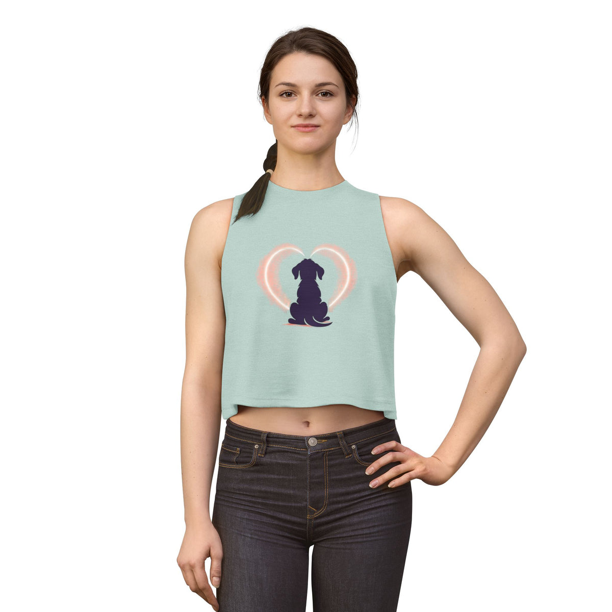 Women's Crop Top Amore Silhouette Relaxed Cropped