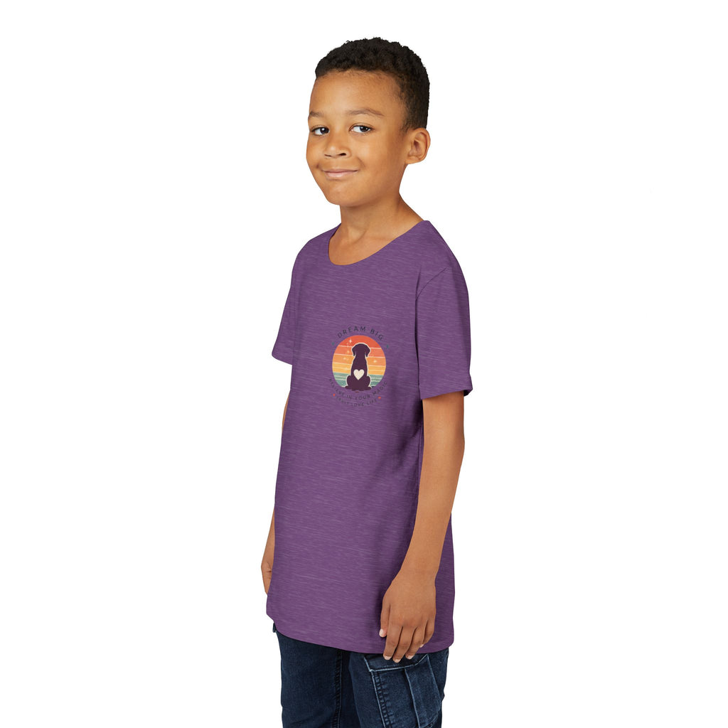 Unisex Youth Tee "Dream Big, Believe in Your Magic, Love Life" Retro Graphic