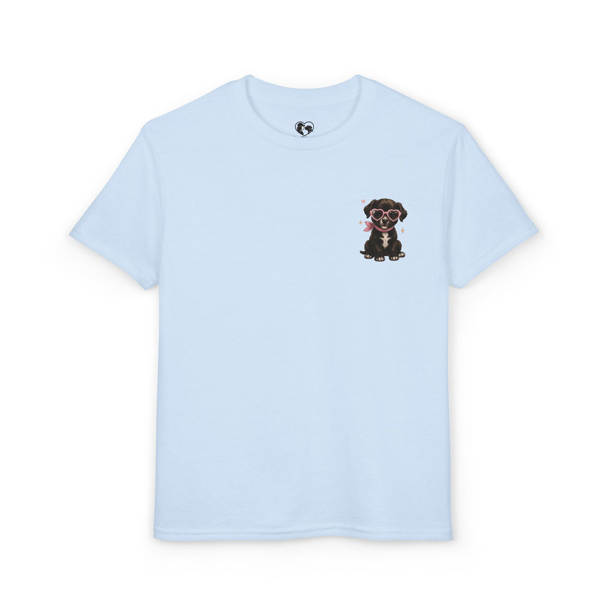 Youth T‑Shirt "Beauty and the Pup" Cute Puppy Graphic Tee
