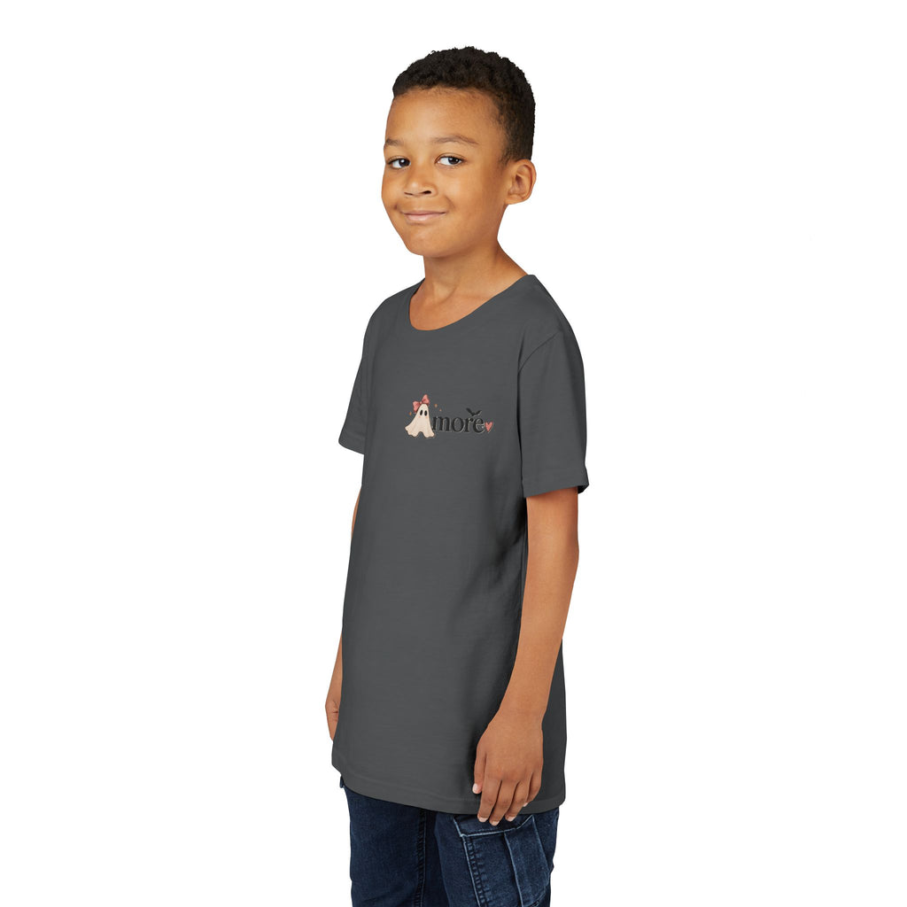 Youth Tee 'Amore' Puppy Ghost Graphic Shirt (Boo-tiful Pup Back)