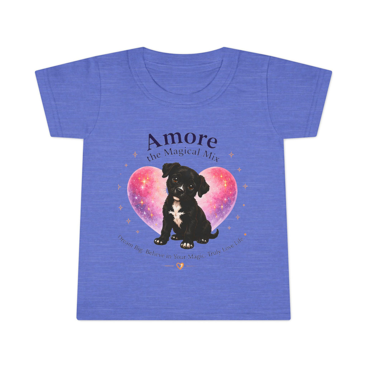 Toddler Amore the Magical Mix T-shirt Heart, Stars & Dog Paw Dreamer Design