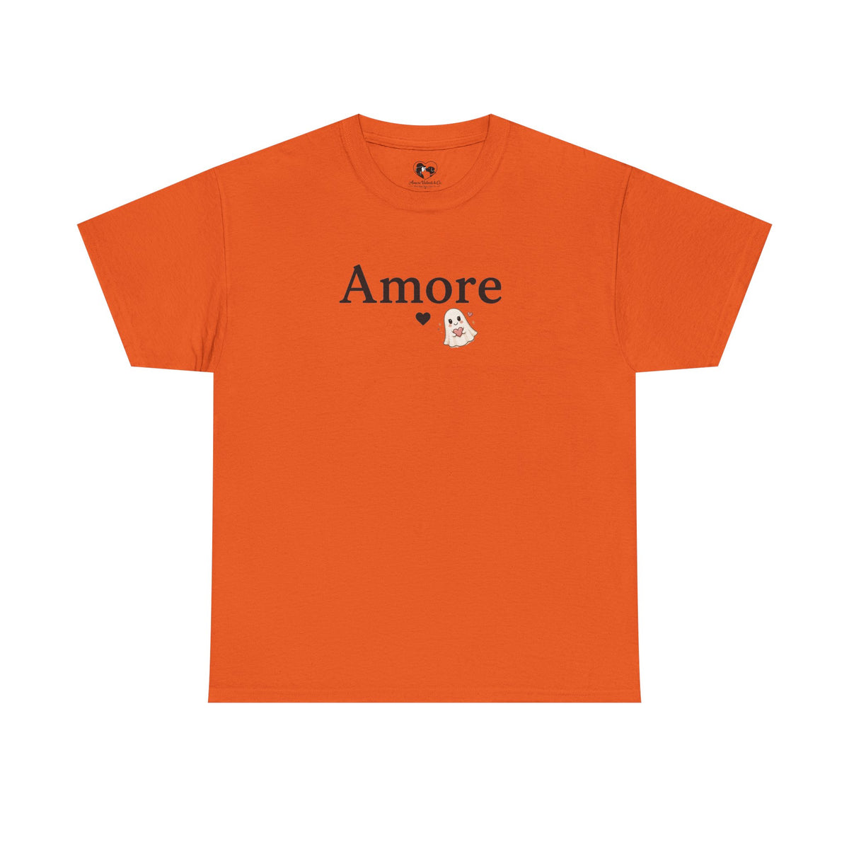 Women's Amore Halloween Icon Palm Trees & Pumpkin Spice Graphic T-Shirt