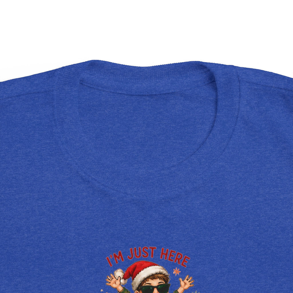 Toddler Christmas Tee “I’m Just Here for the Presents”