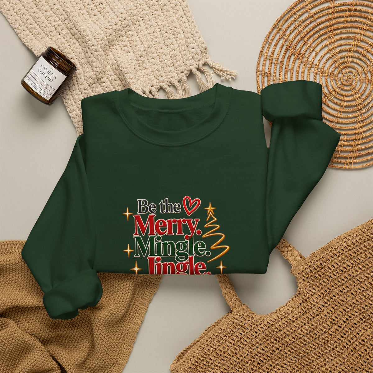 Be the Merry Mingle Jingle Christmas Crewneck Sweatshirt