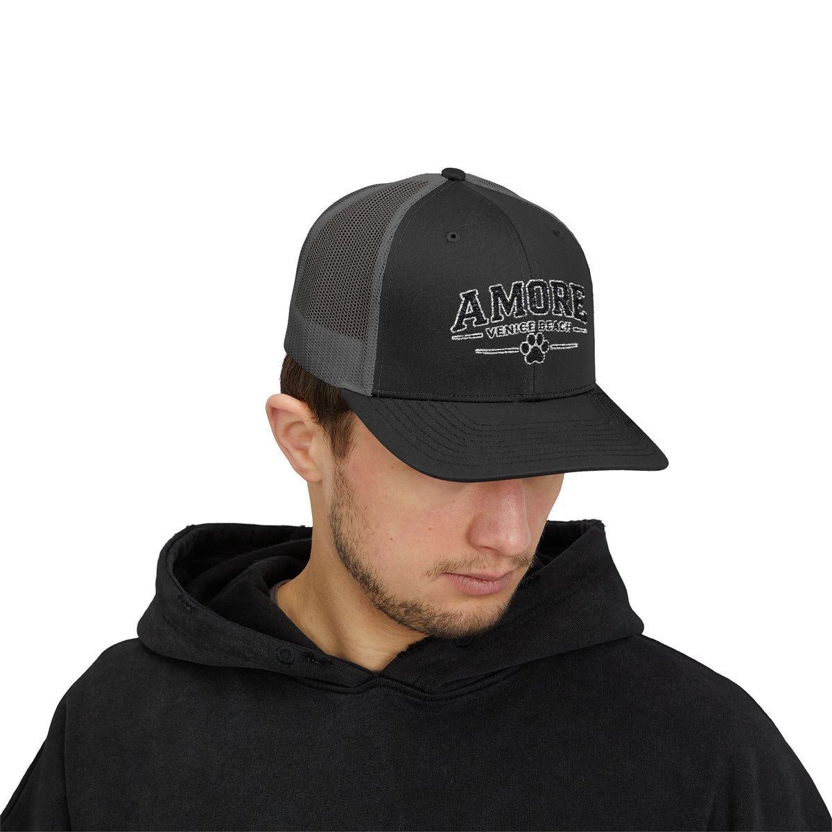 Adult Amore Venice Beach Graphic Trucker Cap | Embroidered Snapback
