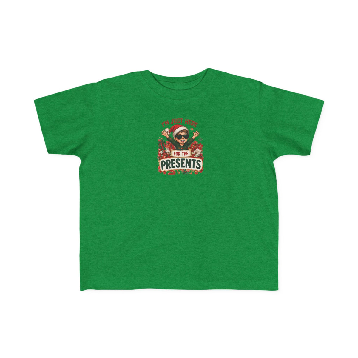 Toddler Christmas Tee “I’m Just Here for the Presents”