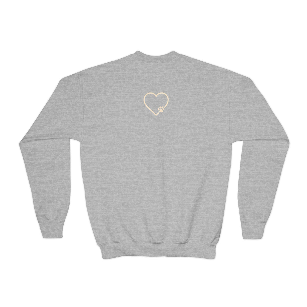Amore Youth Crewneck Sweatshirt Heart Paw Graphic