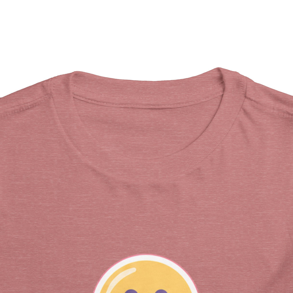 Toddler T-Shirt Smiley Face Be Happy. Be You. Backprint