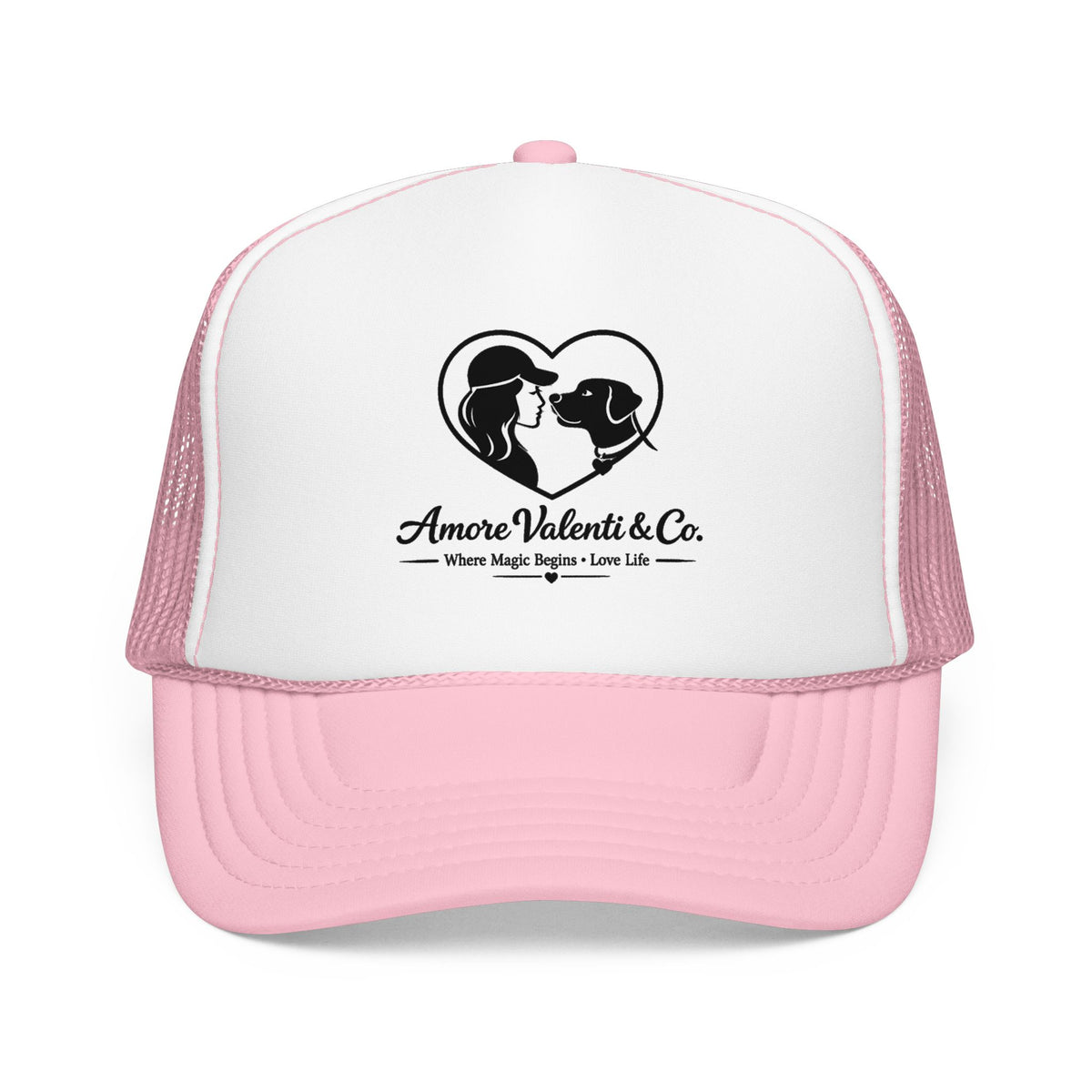 Adult Trucker Hat Amore Valenti & Co. Logo