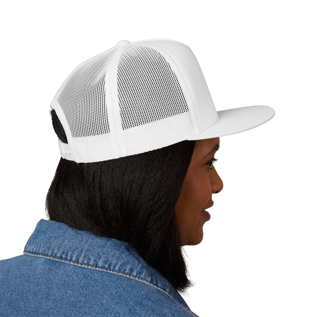 Amore Heart Trucker Hat – Vintage Script Snapback Cap