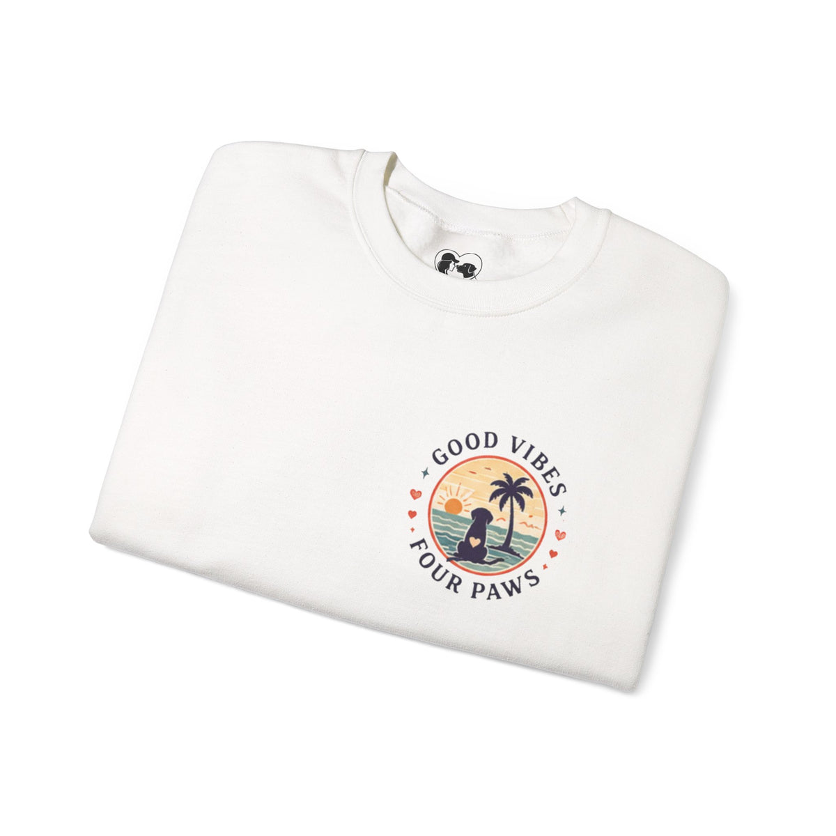 Unisex "Good Vibes" Crewneck Sweatshirt Keep It Simple Retro Camper Van