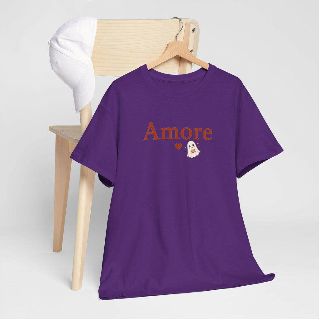 Women's Amore Halloween Icon Palm Trees & Pumpkin Spice Graphic T-Shirt
