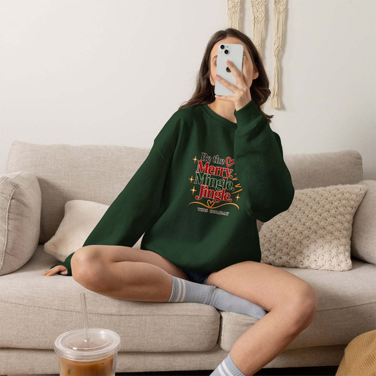 Be the Merry Mingle Jingle Christmas Crewneck Sweatshirt