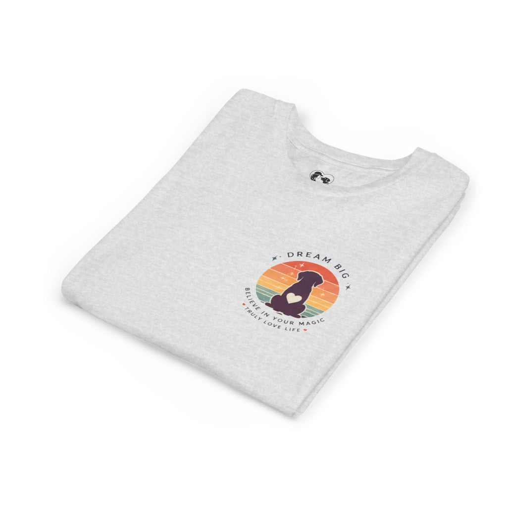 Unisex Youth Tee "Dream Big, Believe in Your Magic, Love Life" Retro Graphic