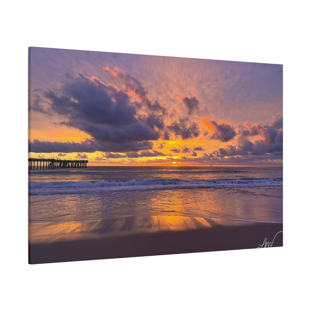 Sunset Beach Canvas Print - Matte Stretched Wall Art