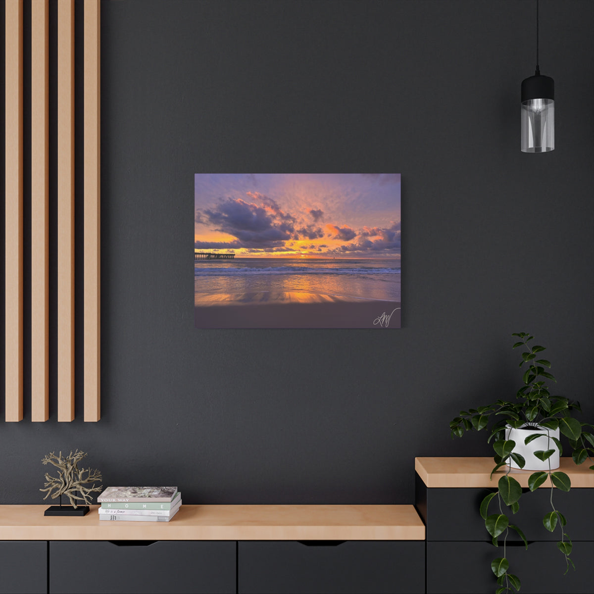 Sunset Beach Canvas Print - Matte Stretched Wall Art
