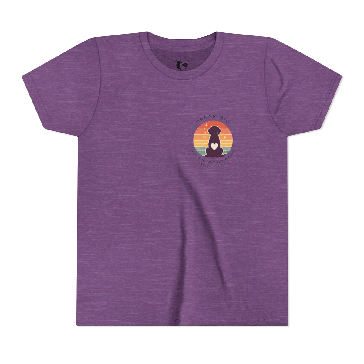 Unisex Youth Tee "Dream Big, Believe in Your Magic, Love Life" Retro Graphic