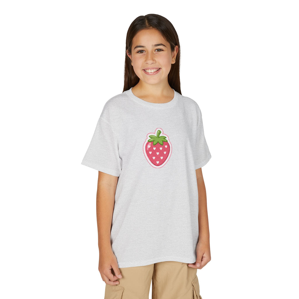 Kids Strawberry Fruit T-Shirt Amore Puppy Graphic