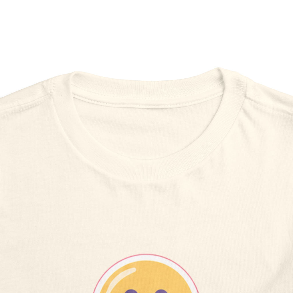 Toddler T-Shirt Smiley Face Be Happy. Be You. Backprint