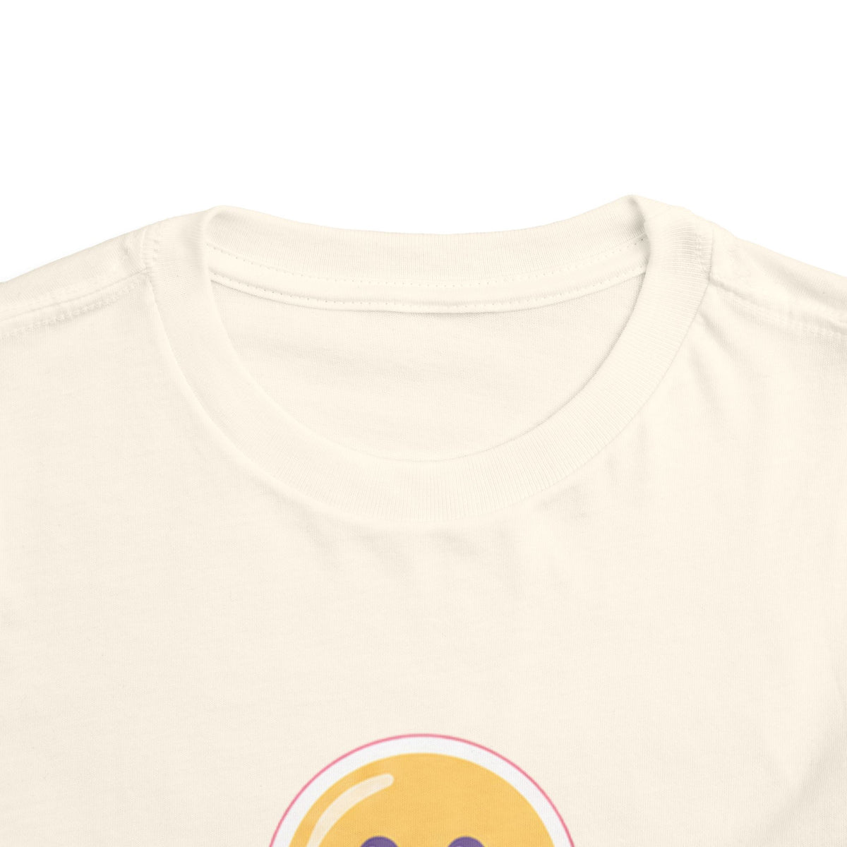 Toddler T-Shirt Smiley Face Be Happy. Be You. Backprint