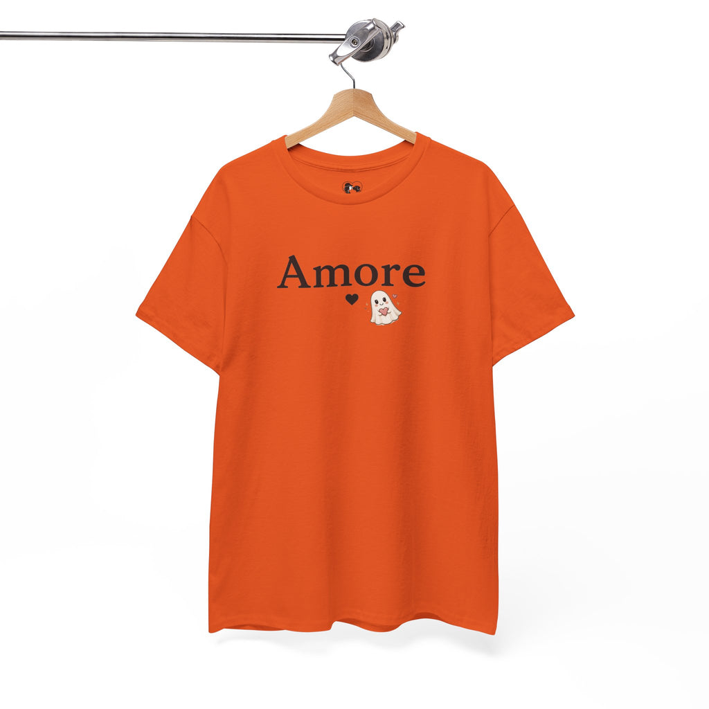Women's Amore Halloween Icon Palm Trees & Pumpkin Spice Graphic T-Shirt