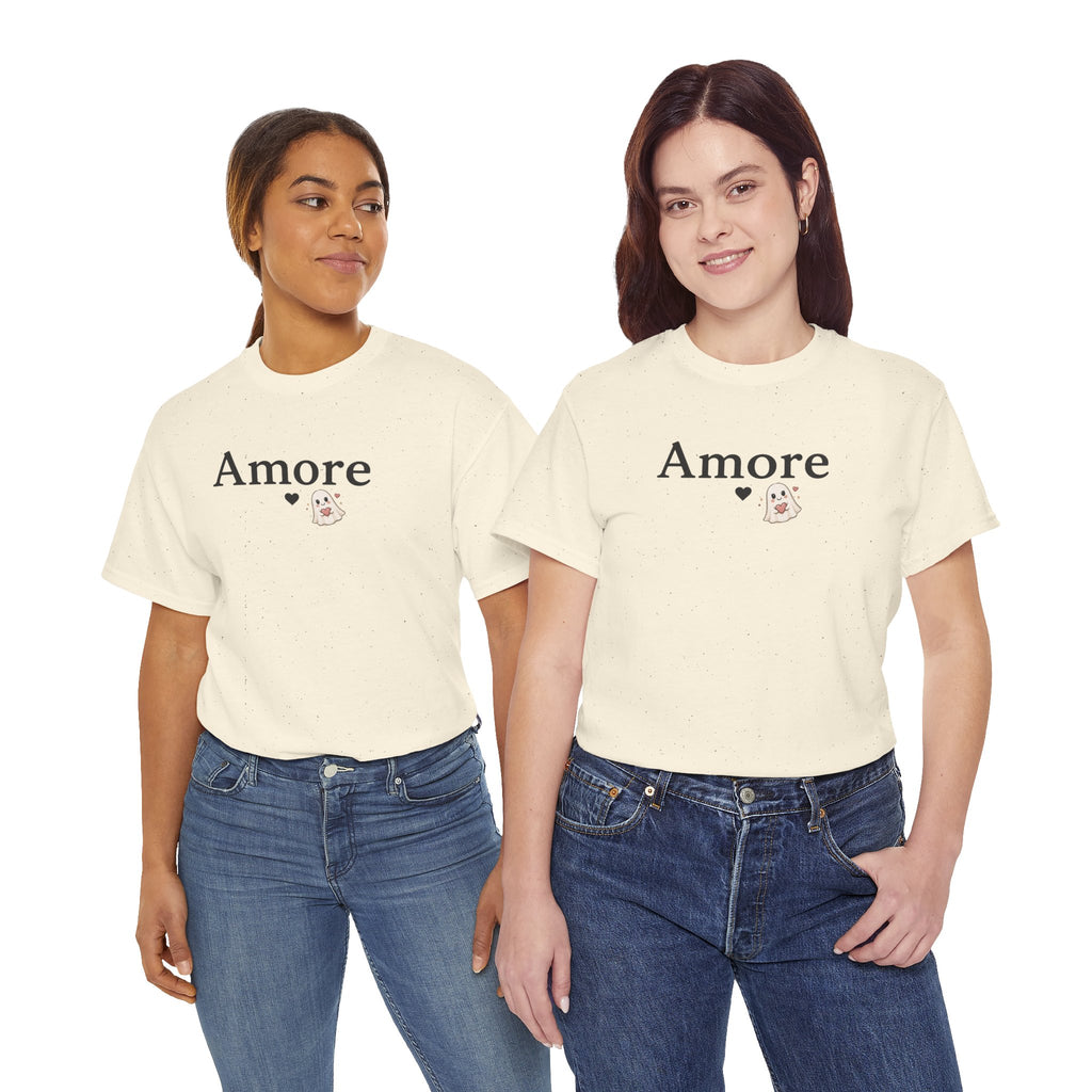 Women's Amore Halloween Icon Palm Trees & Pumpkin Spice Graphic T-Shirt