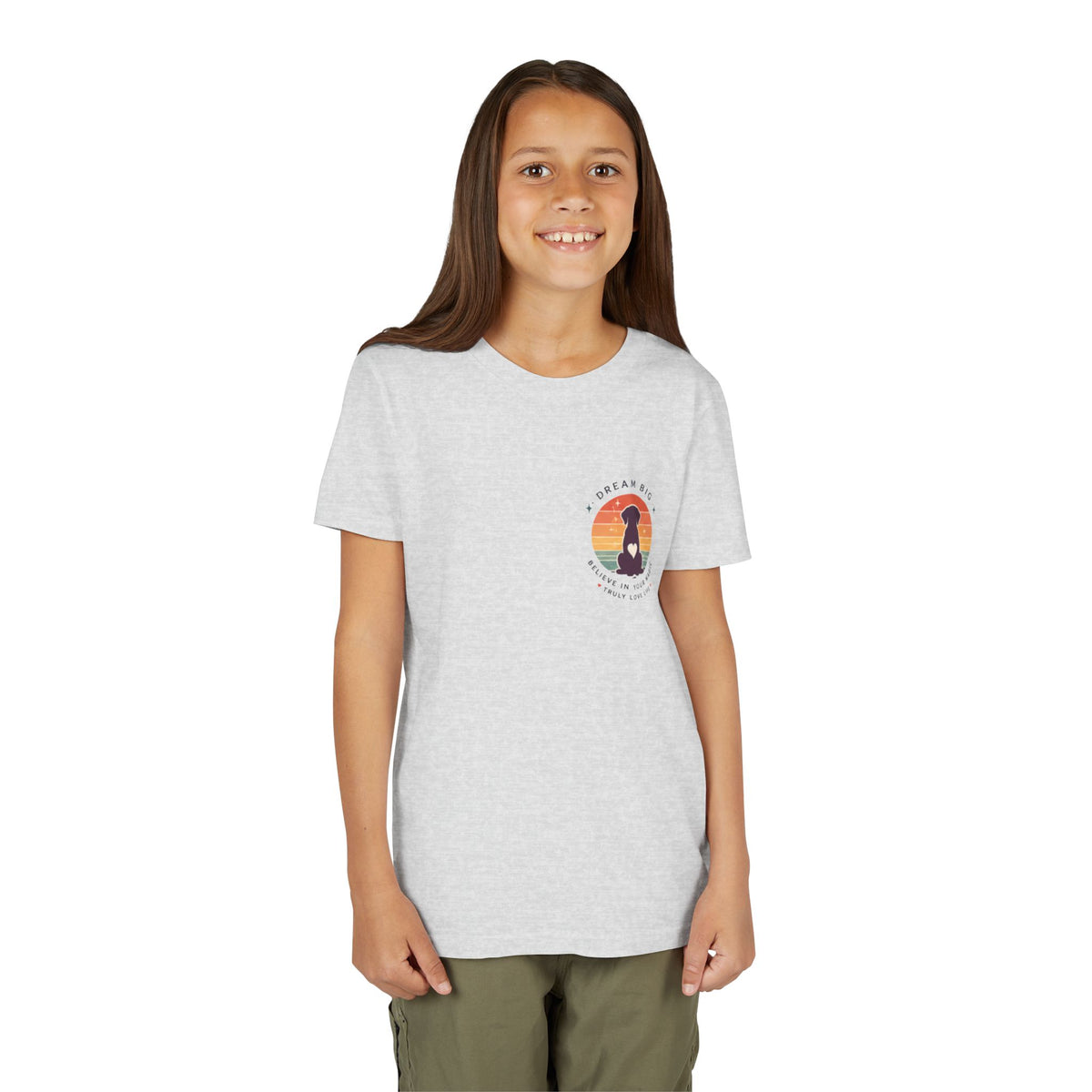 Unisex Youth Tee "Dream Big, Believe in Your Magic, Love Life" Retro Graphic