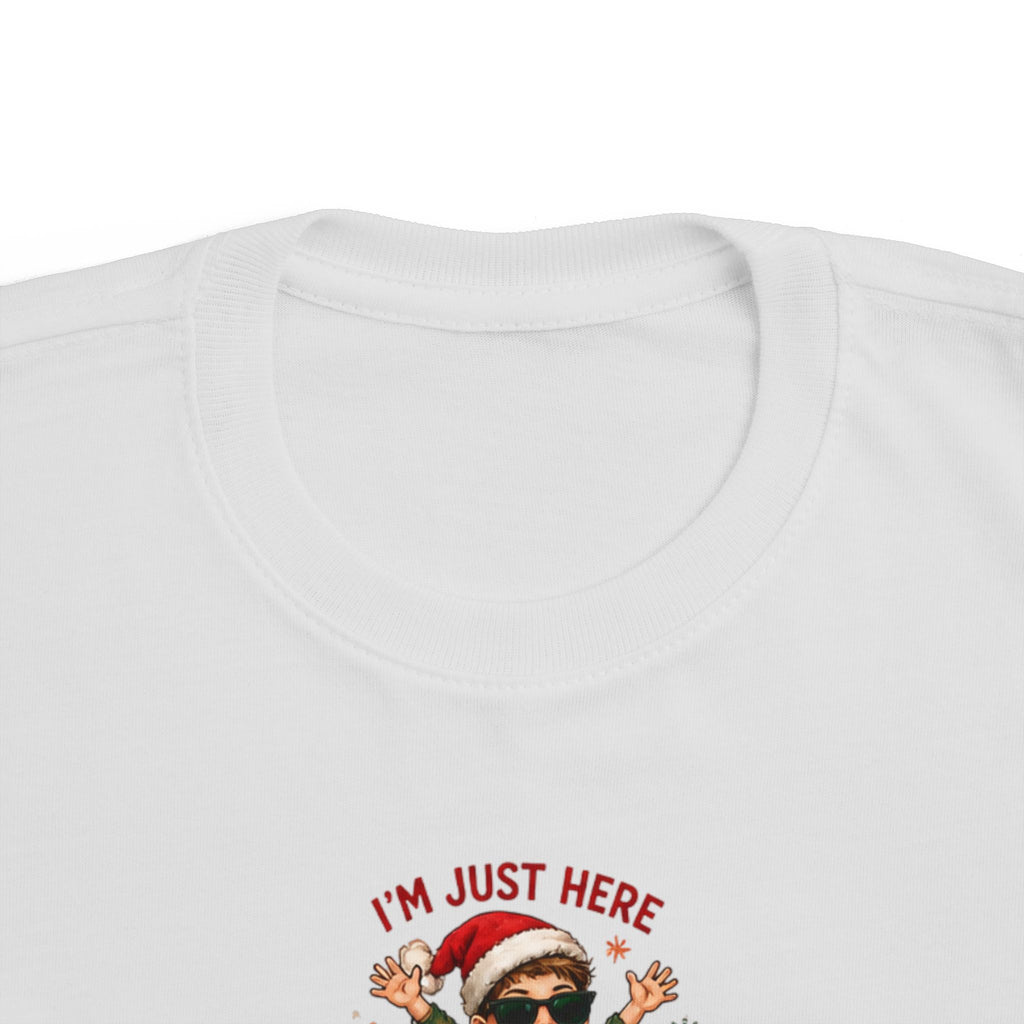 Toddler Christmas Tee “I’m Just Here for the Presents”