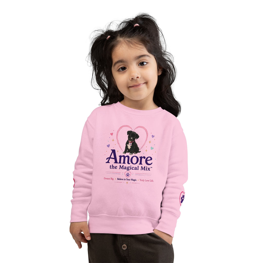 Toddler Amore the Magical Mix Sweatshirt Heart Puppy & paw print