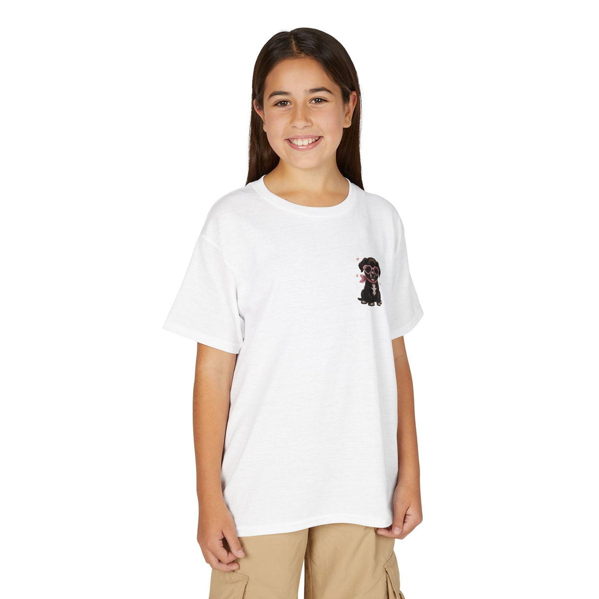 Youth T‑Shirt "Beauty and the Pup" Cute Puppy Graphic Tee