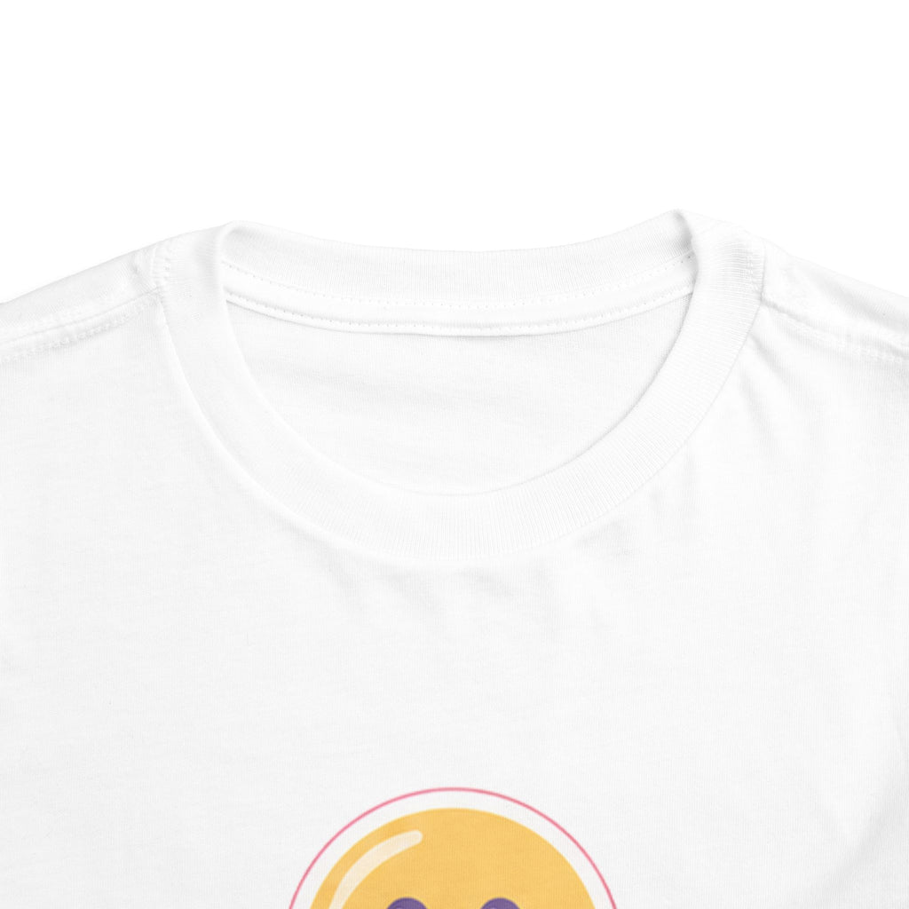 Toddler T-Shirt Smiley Face Be Happy. Be You. Backprint