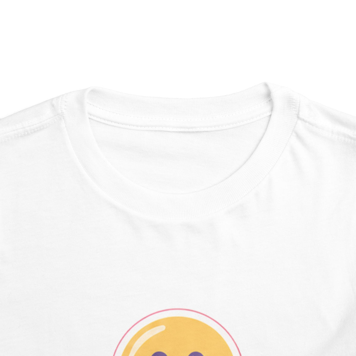 Toddler T-Shirt Smiley Face Be Happy. Be You. Backprint