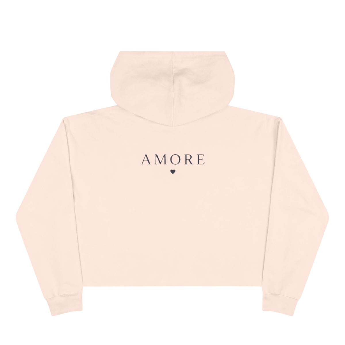 Adult Crop Hoodie Amore Valenti & Co Logo Dog Heart Silhouette