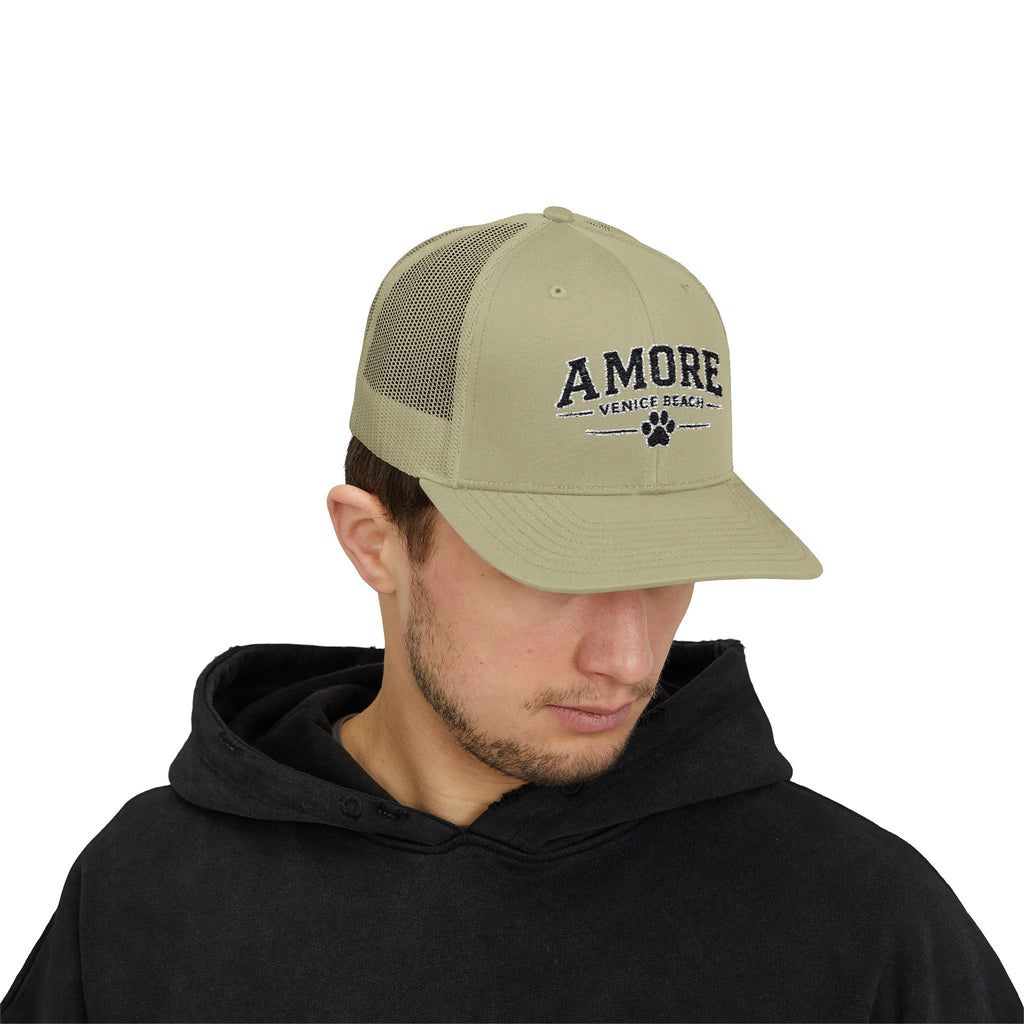 Adult Amore Venice Beach Graphic Trucker Cap | Embroidered Snapback