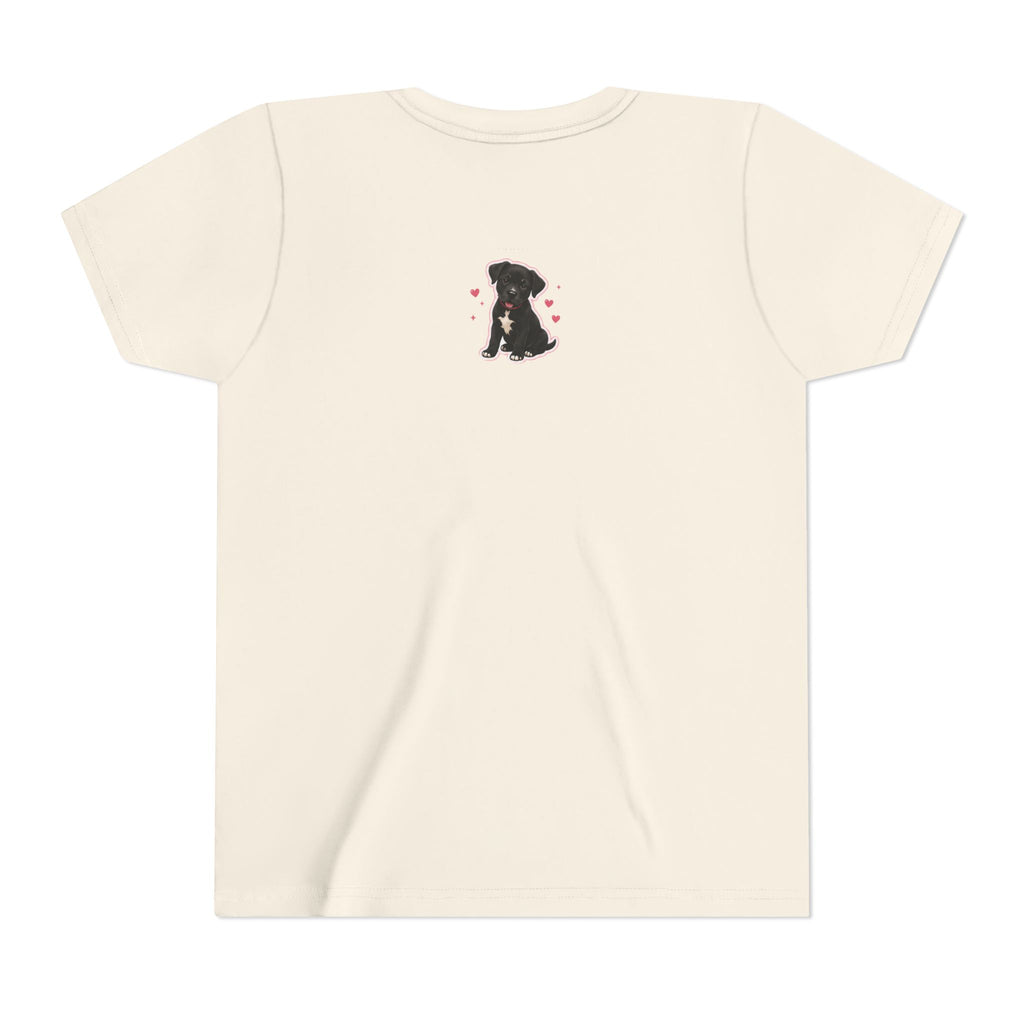 Youth Colorful "Team Amore" with Heart & Puppy Graphic T-Shirt