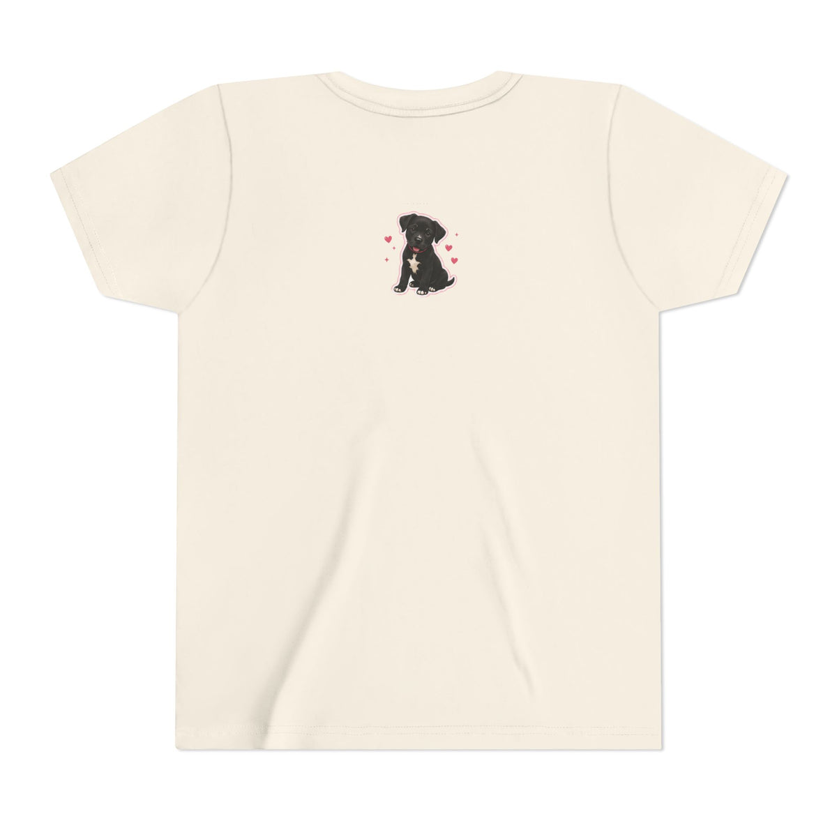 Youth Colorful "Team Amore" with Heart & Puppy Graphic T-Shirt