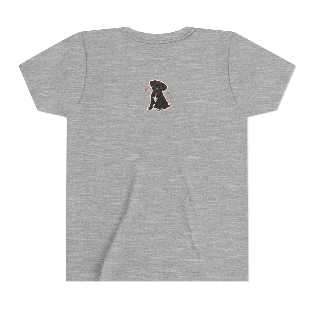 Youth Colorful "Team Amore" with Heart & Puppy Graphic T-Shirt