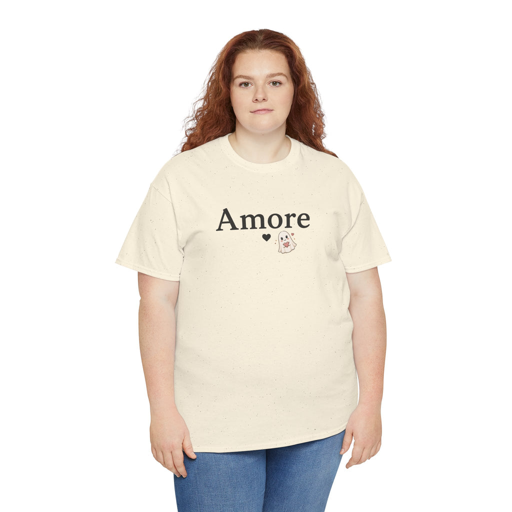 Women's Amore Halloween Icon Palm Trees & Pumpkin Spice Graphic T-Shirt