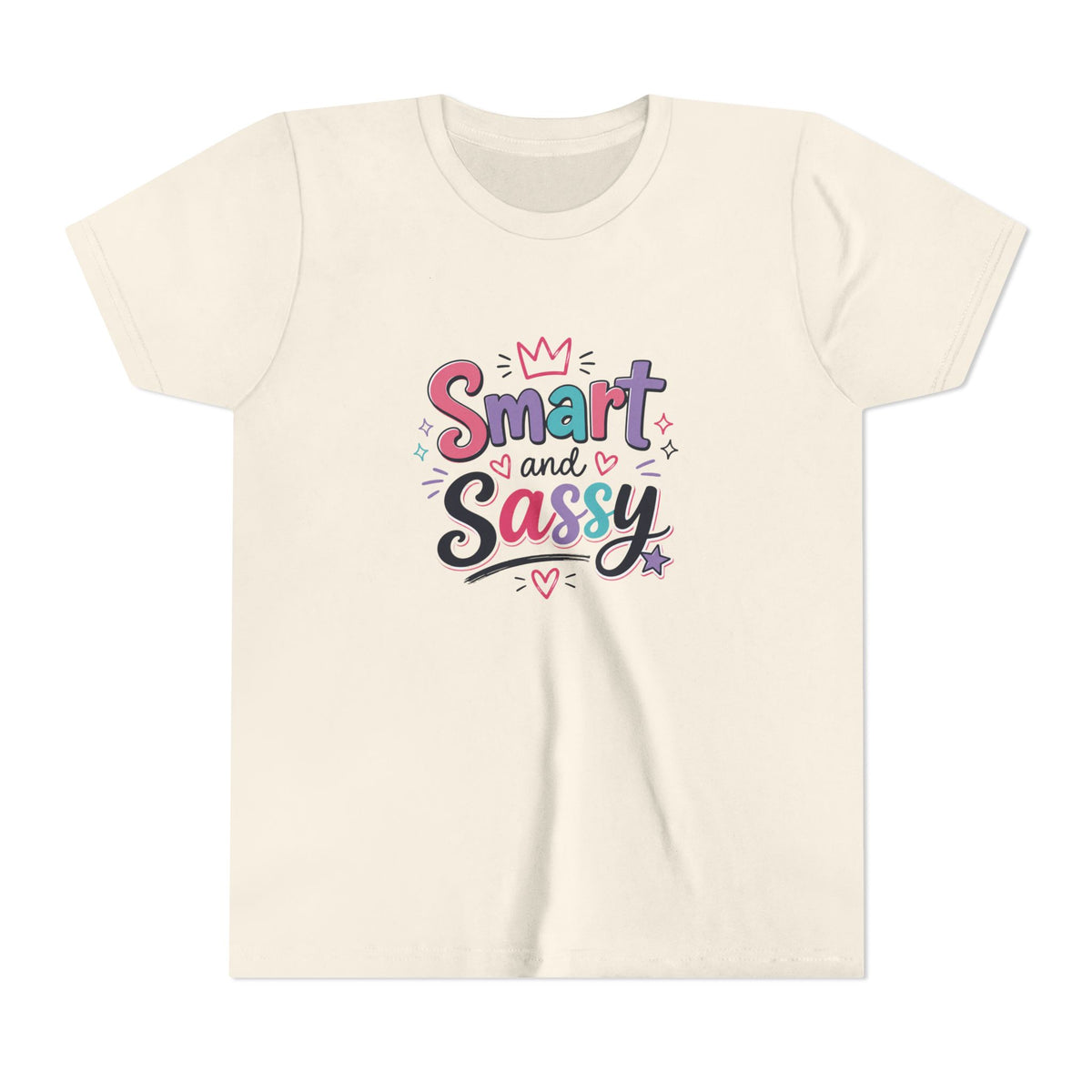 Youth Girls Smart and Sassy Pink & Purple Amore Graphic T-Shirt