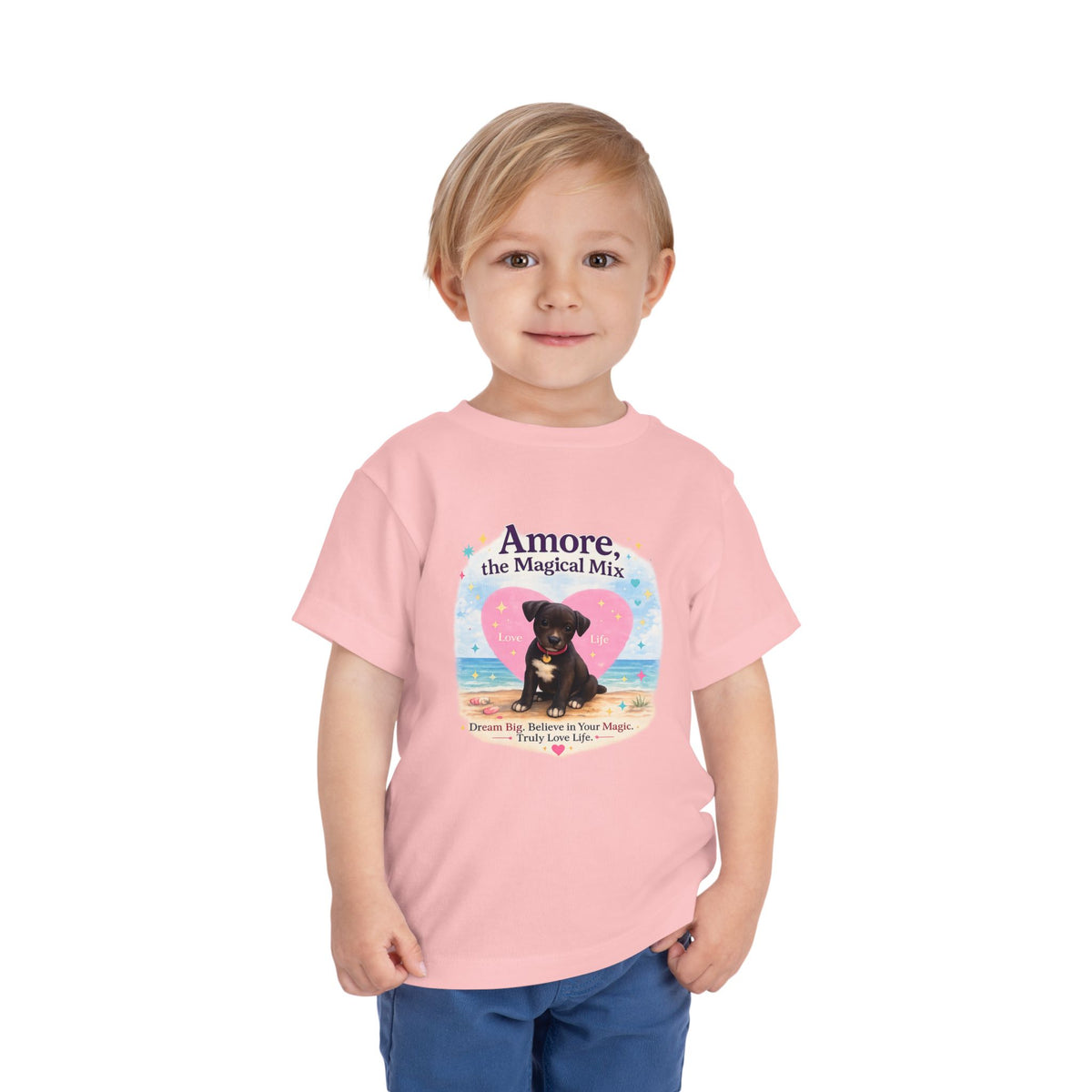 Toddler Tee "Amore the Magical Mix" Puppy Love Beach Shirt